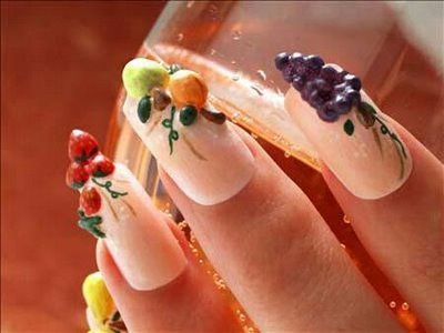 Nail art fruits