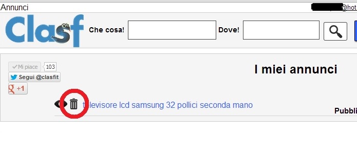 come modificare o eliminare annunci in Clasf passo 4