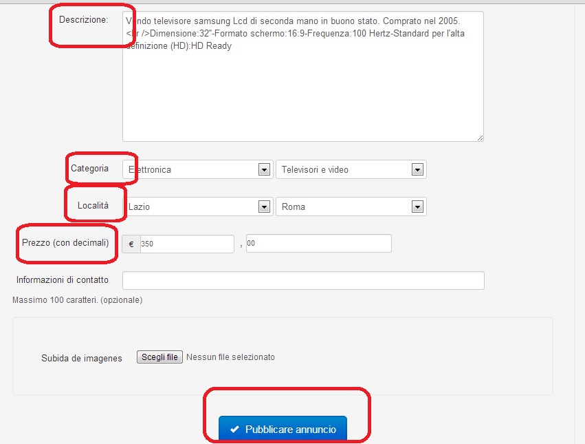 come modificare o eliminare annunci in Clasf passo 6