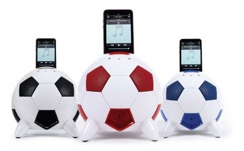 casse per ipod a forma di pallone di calcio
