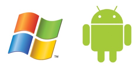 i loghi di windows e android