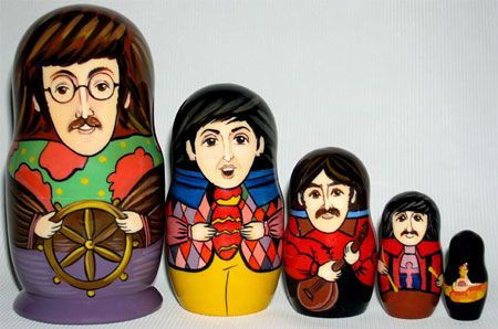 Matrioske ispirate ai Beatles